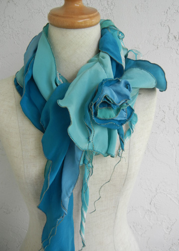 Sea Flower Scarf - Click Image to Close